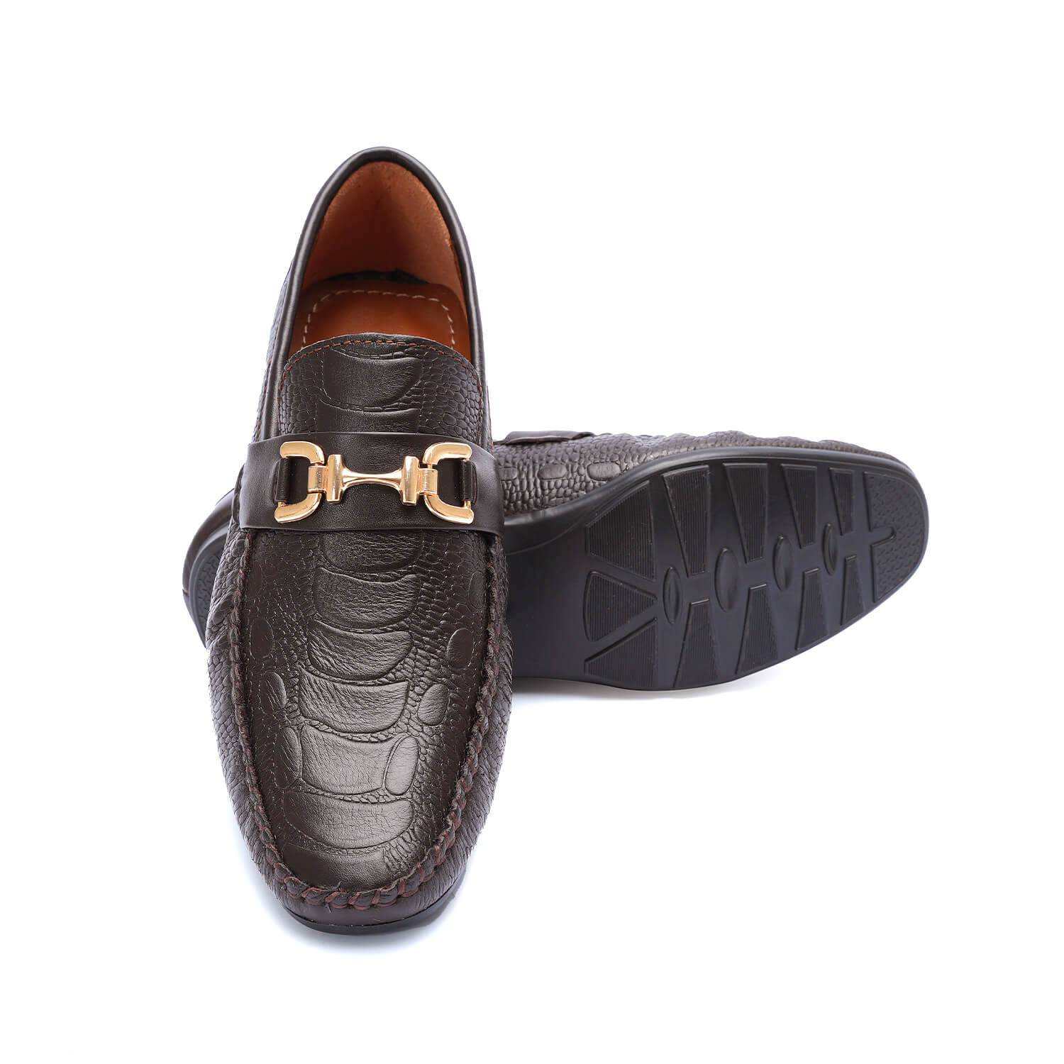 Leather Crocodile Brown-5016