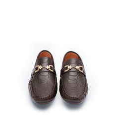 Leather Crocodile Brown-5016