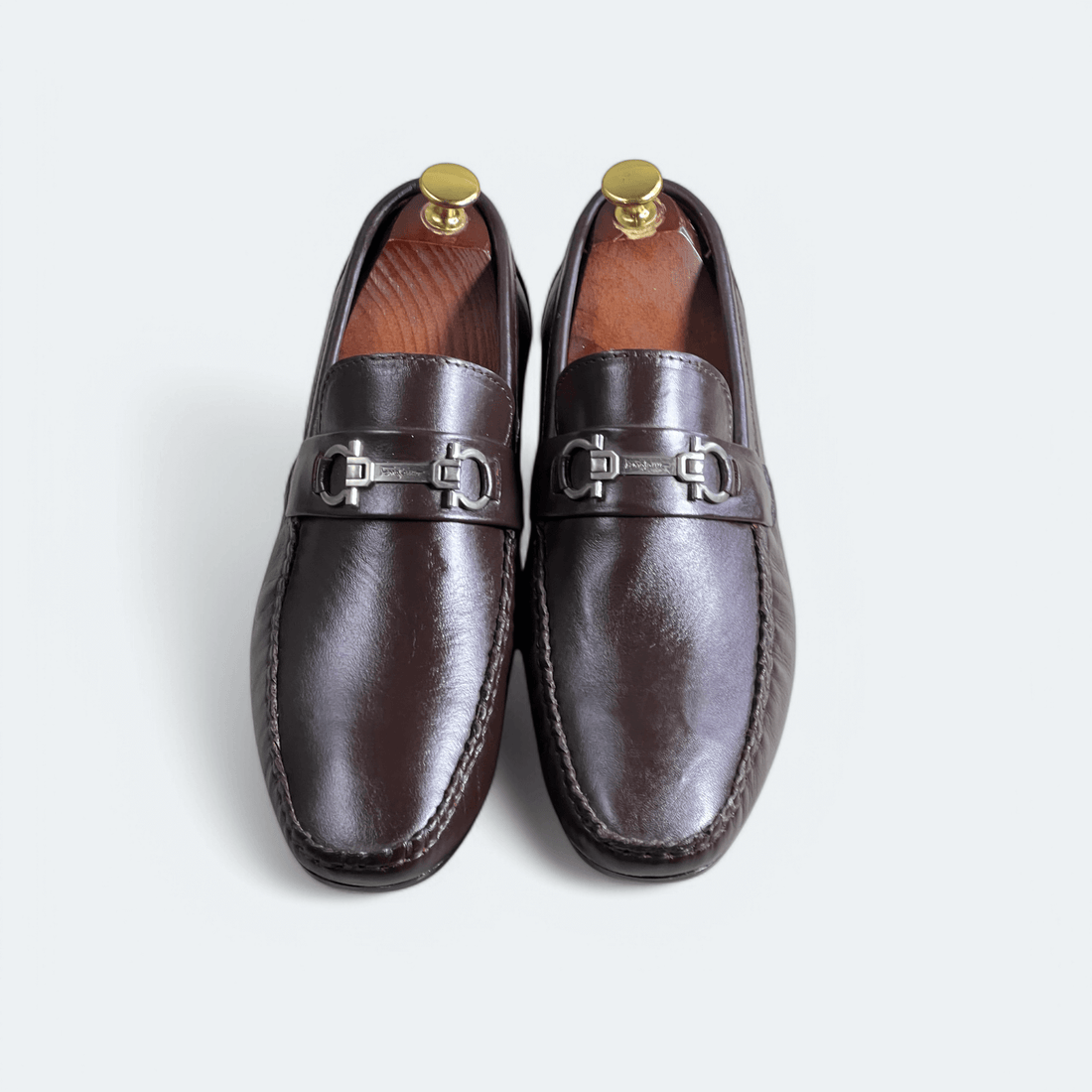 Leather buckle Brown-5014