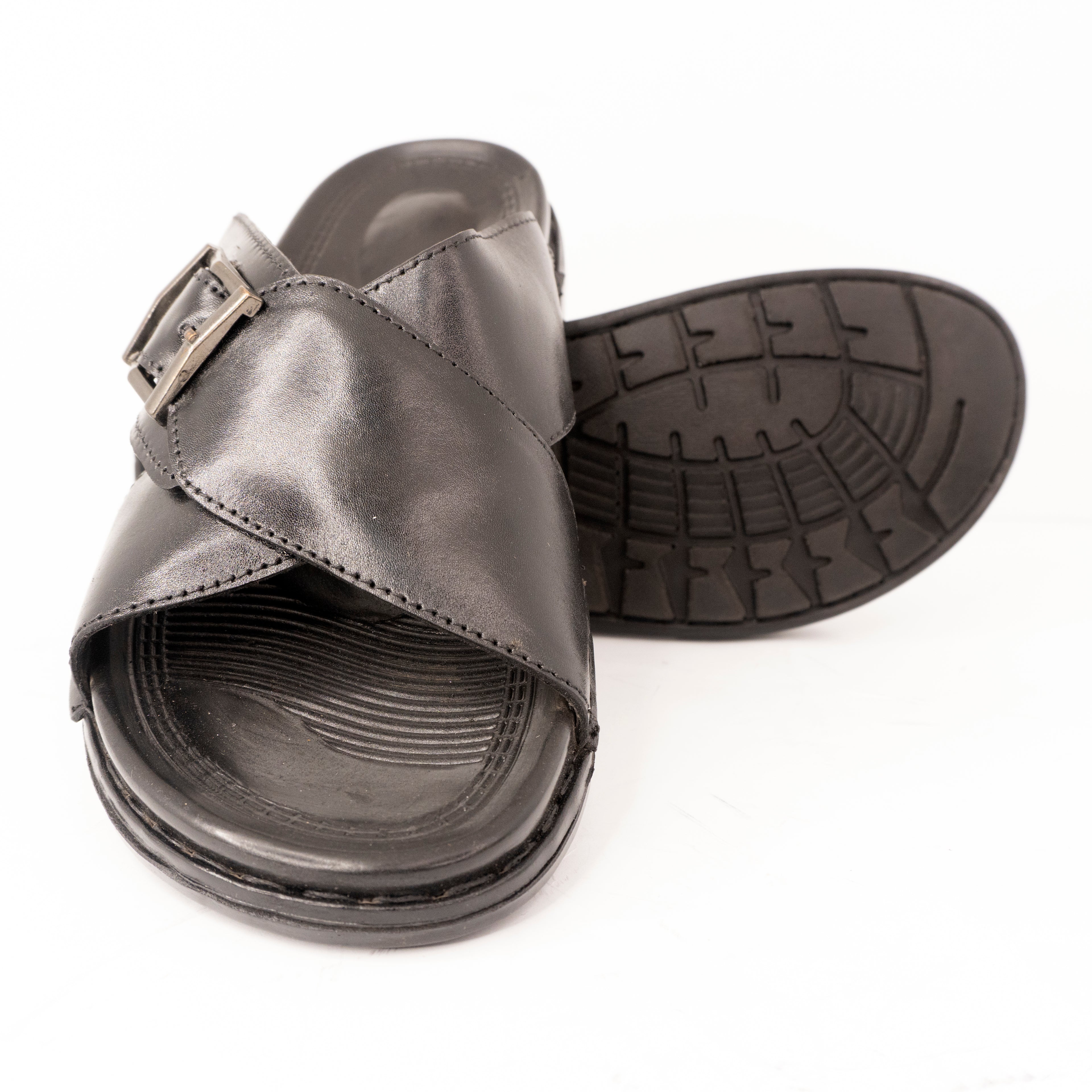 Black with Buckle Slipper-3007