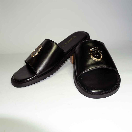 Black with Buckle Slipper 3001