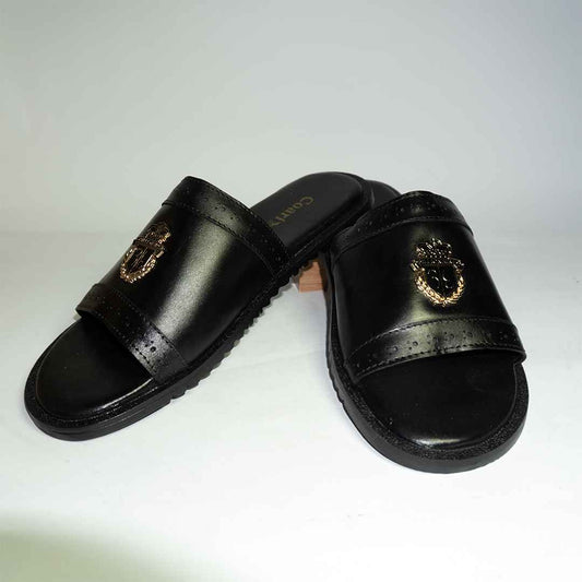 Black with Buckle Slipper 3002