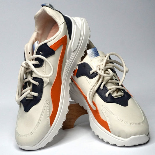 Men Premium Orange & White Sneaker  SNK-004/AJK-2025.06