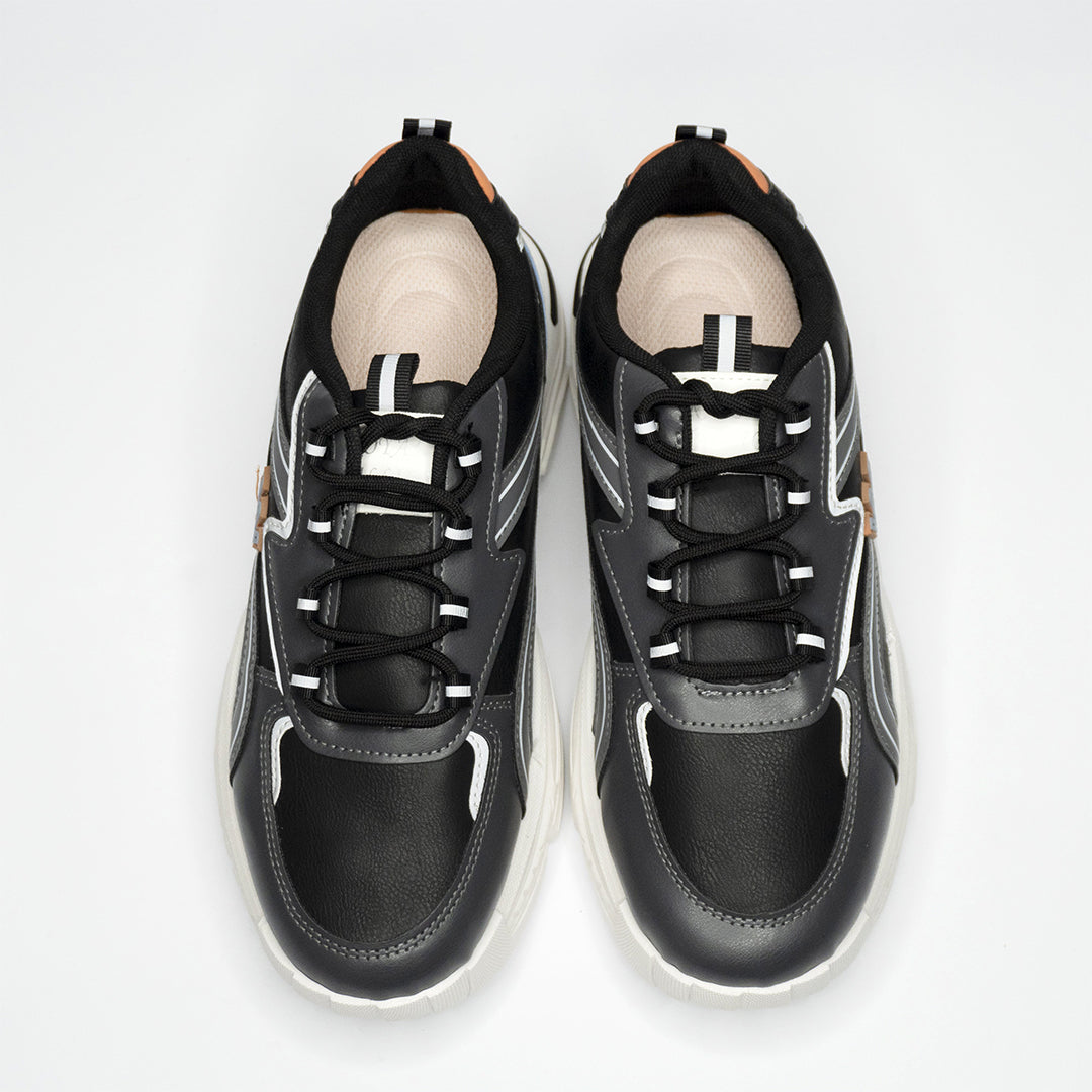 Men Premium Black & White Sneaker  SNK-001/AJK 2025.05