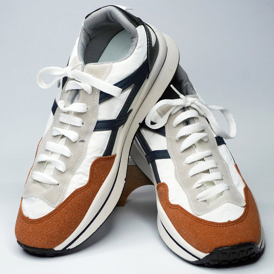 Men Premium White & Camel Sneaker  SNK-005/Inflex-2025.06