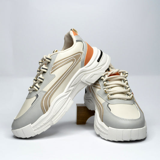 Men Premium Gray & orange Sneaker  SNK-002/AJK-2025.05