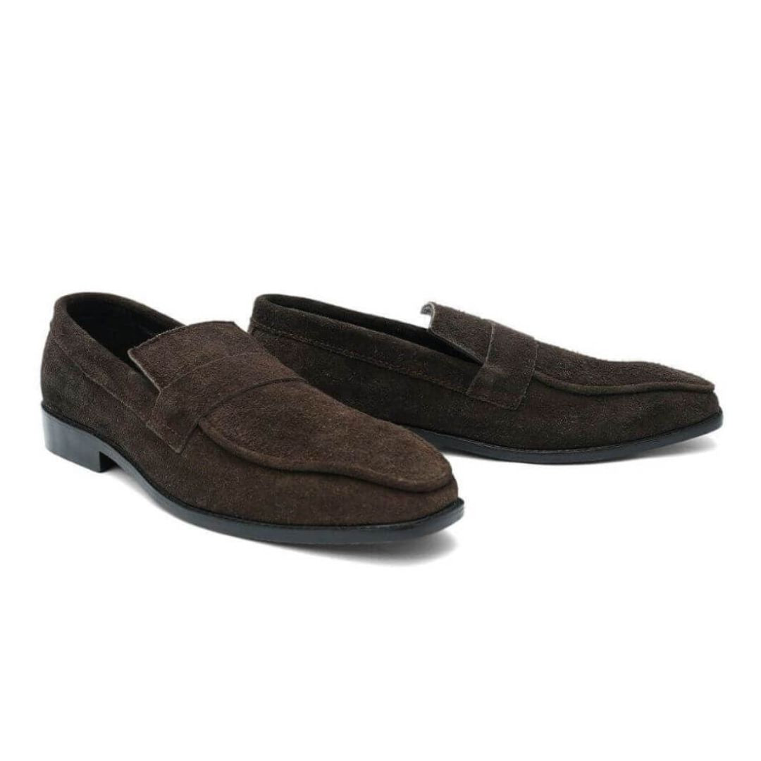 Brown Suede 012 -handcrafted leather sole