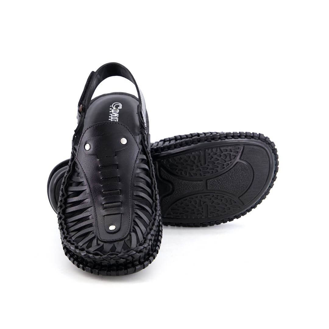 Leather Kolhapuri Sandal Blk-1007 by Coarix Leather – designed with meticulous attention to detail, soft inner comfort