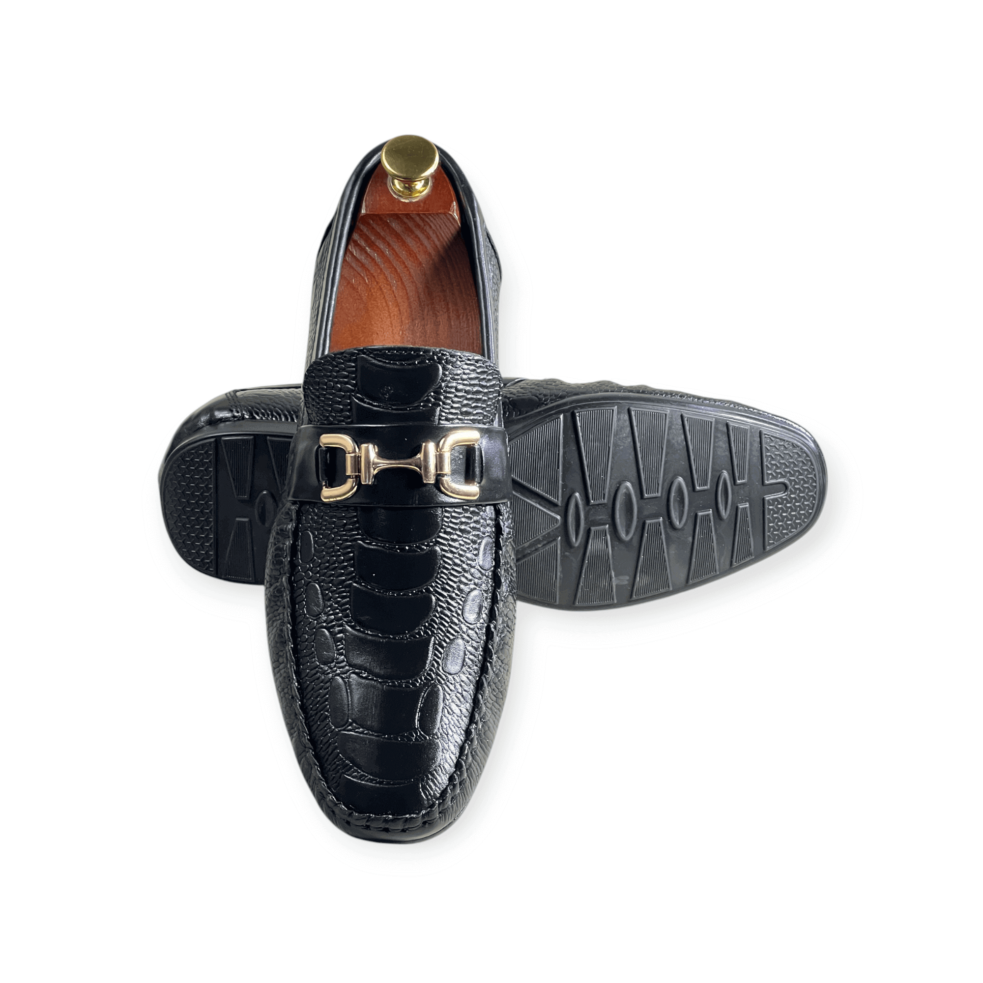 Leather Crocodile Black-5016