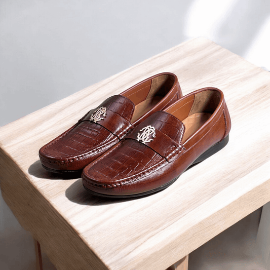 Leather Embossed Loafer-5015