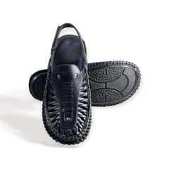 Leather Kolhapuri Sandal Blk-1007