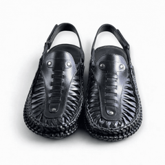 Leather Kolhapuri Sandal Blk-1007
