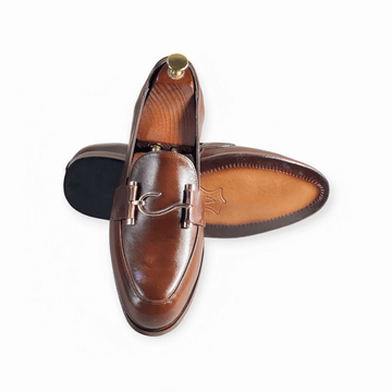 Leather S Buckle Brown-019