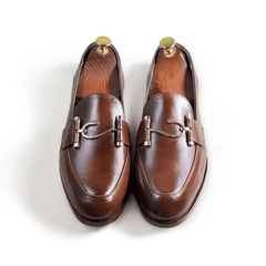 Leather S Buckle Brown-019
