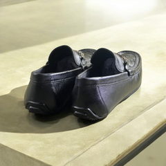 Leather paroi with buckle blk-1162