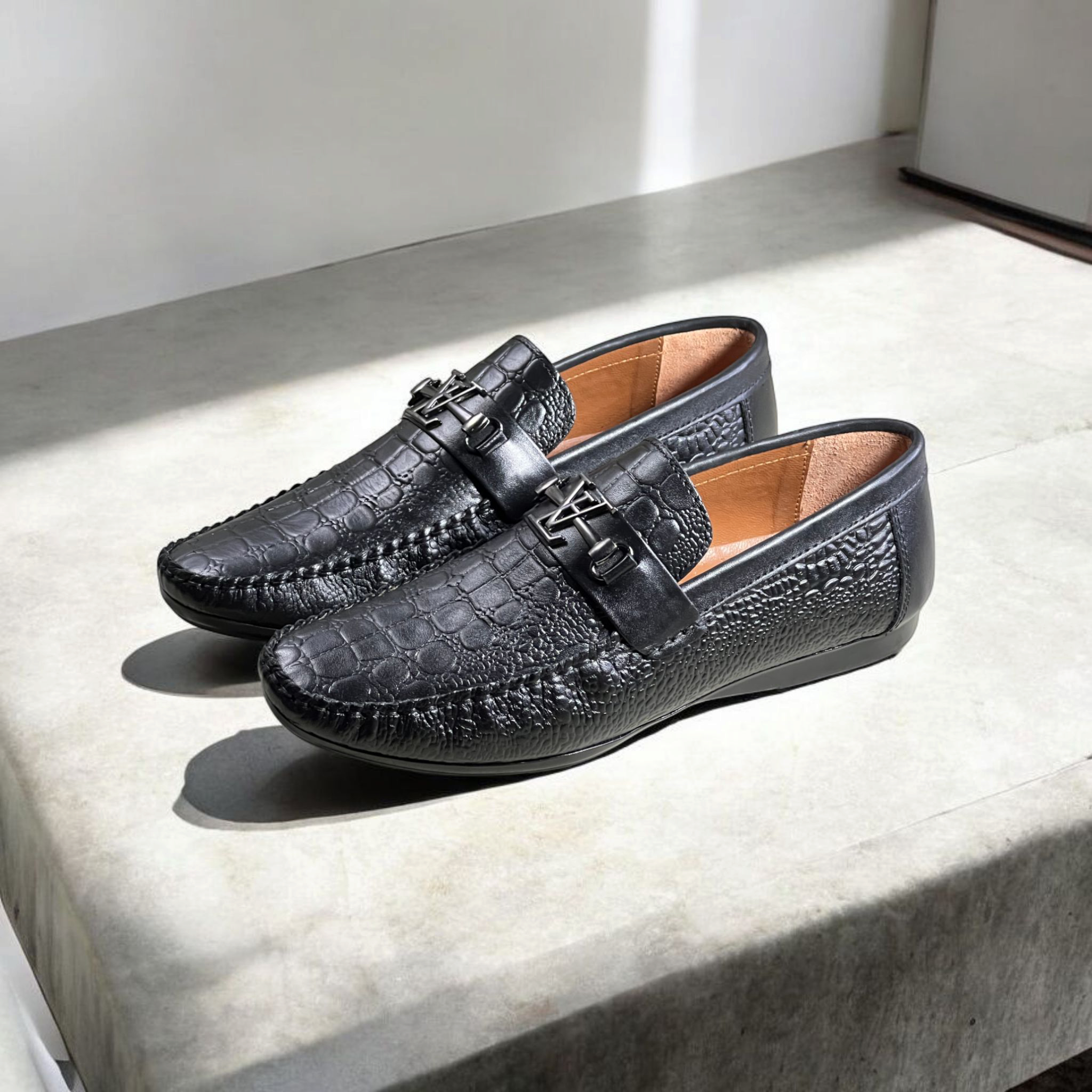 Black Buckle loafer -5024