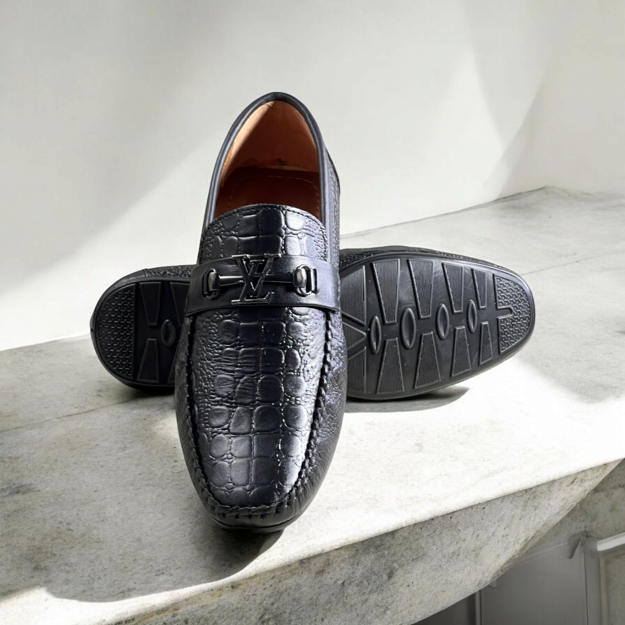 Black Buckle loafer -5024