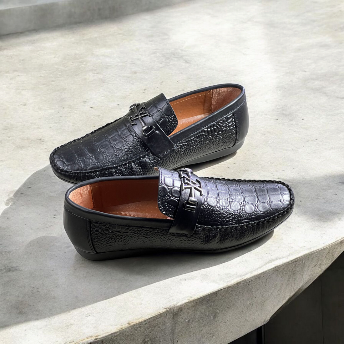 Black Buckle loafer -5024