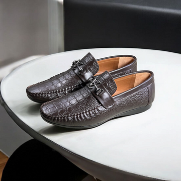 Brown Buckle loafer-5024