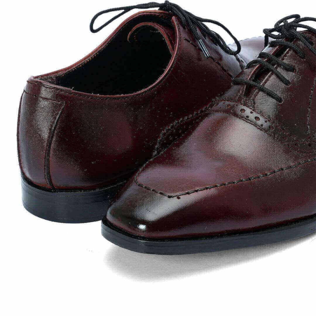 Ravishing with laces Maroon-015 -  anti-bacterial lining, and Italian wax polished finish