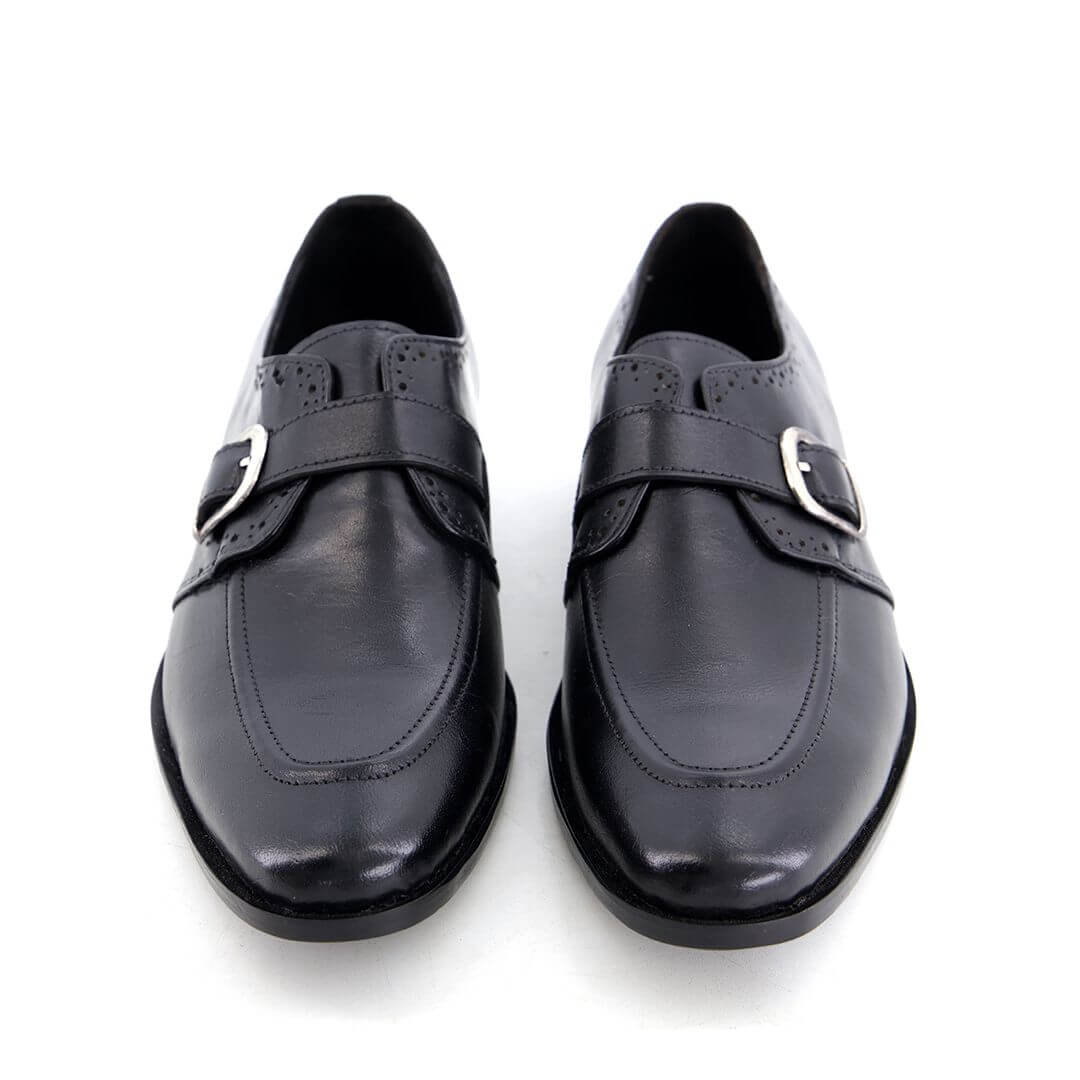 Royal Classic with monk – Blk001 -  Italian wax polished finish