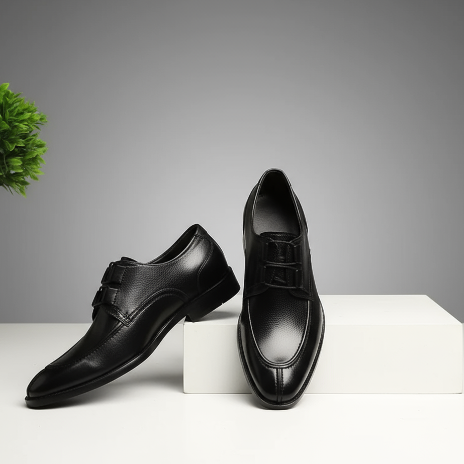 Mild Leather Lace Shoe BLK-008