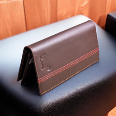 Stylish Purses with line Brn-6005
