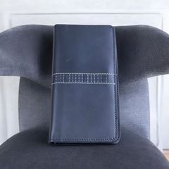 Stylish Purses with center line embossed Blk-6007