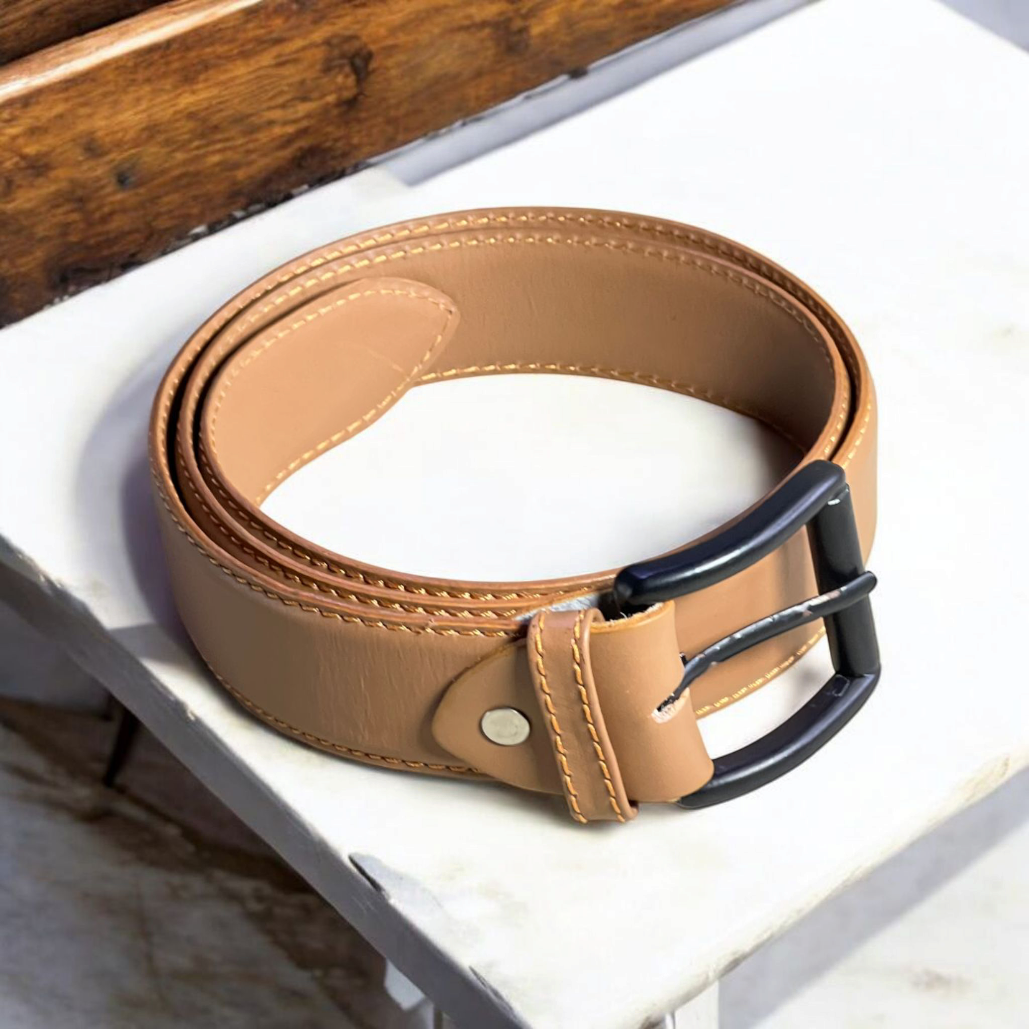 Leather Belt tan-6502